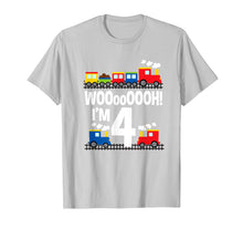 Load image into Gallery viewer, Boys WOOooOOOH! I&#39;m 4 Trains Birthday T-Shirt for Toddlers
