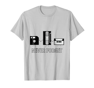 Funny Geek Retro 90s T-Shirt: Never Forget Nostalgia Shirt