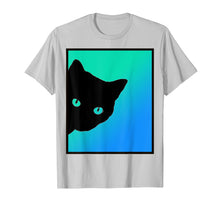 Load image into Gallery viewer, Black Cat Blue Green T Shirt Designed By Cats Made Better

