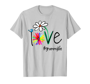 Love Grammy life #Grammylife Heart Floral Gift T-Shirt