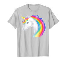 Load image into Gallery viewer, Magical White Unicorn Lovely Rainbow Mane T-Shirt
