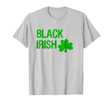 Load image into Gallery viewer, Black Irish St. Patrick&#39;s Day Shirt, Bright Green Logo
