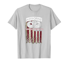 Load image into Gallery viewer, Airborne Paratrooper T-shirt Black Jump Wings Airborne Tab
