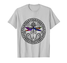 Load image into Gallery viewer, Dragonfly Mystical Multicolor Spiritual Mandala - T-Shirt
