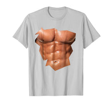 Load image into Gallery viewer, Mens Chest Six Pack Abs funny fake abs Muscles T-Shirt REALISTIC
