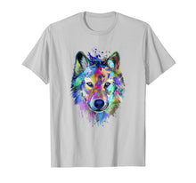 Load image into Gallery viewer, Splash Art Wolf T-Shirt | Gifts for Wolf lovers
