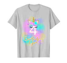 Load image into Gallery viewer, 4th Unicorn Birthday girl t-shirt four years old party gift
