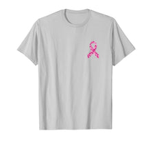 Load image into Gallery viewer, Camo pink ribbon pocket print breast cancer awareness T-Shirt
