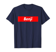 Load image into Gallery viewer, Benji Name Red Box Logo Family Reunion Funny T-Shirt
