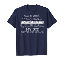 Load image into Gallery viewer, way maker miracle worker promise keeper christian faith T-Shirt-175098
