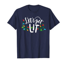 Load image into Gallery viewer, Christmas Funny Pajamas Let&#39;s Get Lit Christmas Shirt
