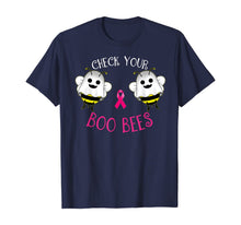 Load image into Gallery viewer, Breast Cancer Awareness Funny Check your Boo bees women  T-Shirt
