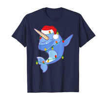 Load image into Gallery viewer, dabbing unicorn dolphin christmas T-Shirt
