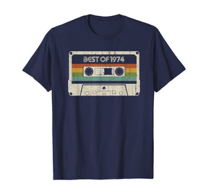 Vintage Best of 1974 45th Birthday Cassette T-Shirt