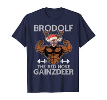 Load image into Gallery viewer, Brodolf The Red Nose Gainzdeer Tee Merry Liftmas Christmas T-Shirt

