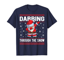 Load image into Gallery viewer, Dabbing through the Snow Boys Shirt Christmas Dabbing Santa T-Shirt
