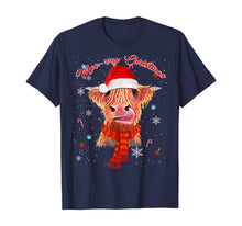 Load image into Gallery viewer, Scottish Highland Cow Merry Christmas Snow Gift T-Shirt
