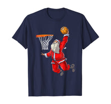 Load image into Gallery viewer, Basketball Santa T Shirt Christmas Hat Ball Sport
