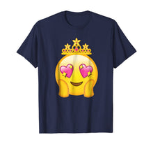 Load image into Gallery viewer, Emoticon Queen Emoji Funny Princess Crown Heart Eyes T-Shirt
