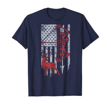 Load image into Gallery viewer, Bow Hunting Deer Flag T-Shirt for Men Or Women Hunters-145715
