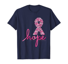 Load image into Gallery viewer, Hope Breast Cancer Awareness Shirt Pink Flowers Ribbon
