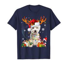 Load image into Gallery viewer, Westie Dog Christmas Reindeer Funny Xmas Gift T-Shirt
