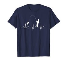 Load image into Gallery viewer, Fishing Lover Shirt Camping Hunting Fisherman Heartbeat
