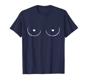 Heart Boobs Cute T Shirt Sexy Trendy