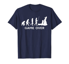 Load image into Gallery viewer, Game Over Wedding Groom Bachelor T-Shirt Funny Evolution

