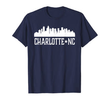 Load image into Gallery viewer, Charlotte NC T-shirt North Carolina Cities Skyline Silhouett
