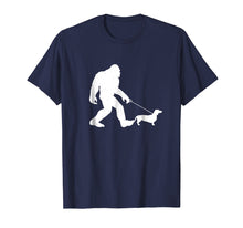 Load image into Gallery viewer, Bigfoot Walking Dachshund Shirt Funny Wiener Dog Gift
