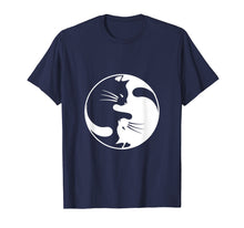 Load image into Gallery viewer, Black White Cat Yin and Yang T-shirt for Women and daddy
