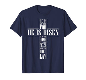 He Is Risen Shirt Matthew 28:6 Bible Jesus Christ Shirt