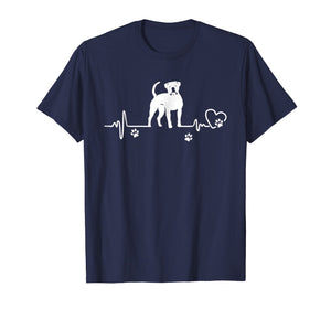 My American Bulldog always in my heart - heartbeat shirts
