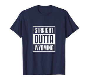 Cool Straight Outta Wyoming Shirt Sheriff Wild West Country