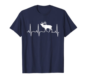 Elk Heartbeat Shirt - Best Elk Lover T-Shirt Men Women Kids