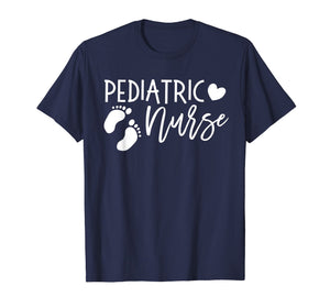 Pediatric Nurse PEDS Shirt Footprints Nursing Student PICU