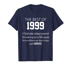 1999 20th birthday T shirt gift for 20 year old boys / girls