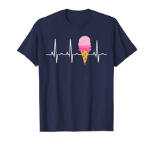 Load image into Gallery viewer, Ice Cream Shirt for Girls &amp; Women - Ice Cream Cone Heartbeat

