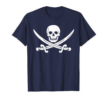 Load image into Gallery viewer, Jolly Roger Pirate Swords Skull Crossbones Costume Shirt
