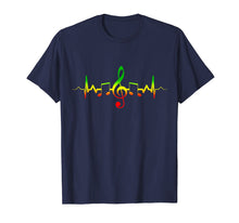 Load image into Gallery viewer, Reggae Music Heartbeat T-Shirt - Jamaica Rasta Tee Gift
