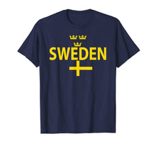 Load image into Gallery viewer, Sweden Soccer Jersey Swedish Flag Sverige Ice Hockey T-Shirt
