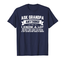 Load image into Gallery viewer, Ask Grandpa Anything Funny Father&#39;s Day T-Shirt Gift 60th
