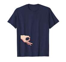 Load image into Gallery viewer, Haha Made You Look Funny Finger Circle Game T-shirt
