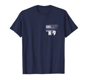 K-9 Police Officer USA Flag T-Shirt LEO Cops Law Enforcement
