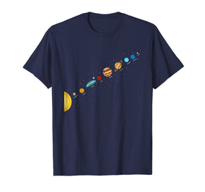 Flat Earth Believers Solar System View T-Shirt