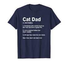 Load image into Gallery viewer, Cat Dad Definition Funny Meaning Shirt Cat Lover Father Gift
