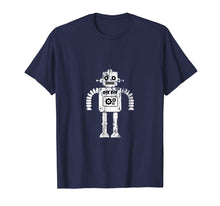 Load image into Gallery viewer, Distressed Retro Robot Dark T-Shirt Mens Womens Kids
