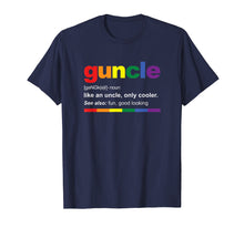 Load image into Gallery viewer, Mens Guncle Definition Rainbow T-Shirt Funny Gift for Gay Uncle
