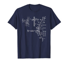 Load image into Gallery viewer, Cool Archery Tees - Bow Design Blueprint T-Shirt
